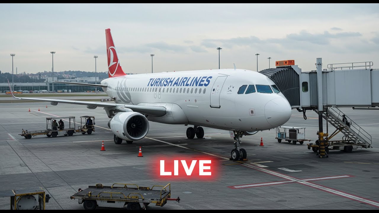 LIVE: Istanbul ✈ Chicago | TURKISH AIRLINES A320 Flight Simulator (INSANE Approach!)