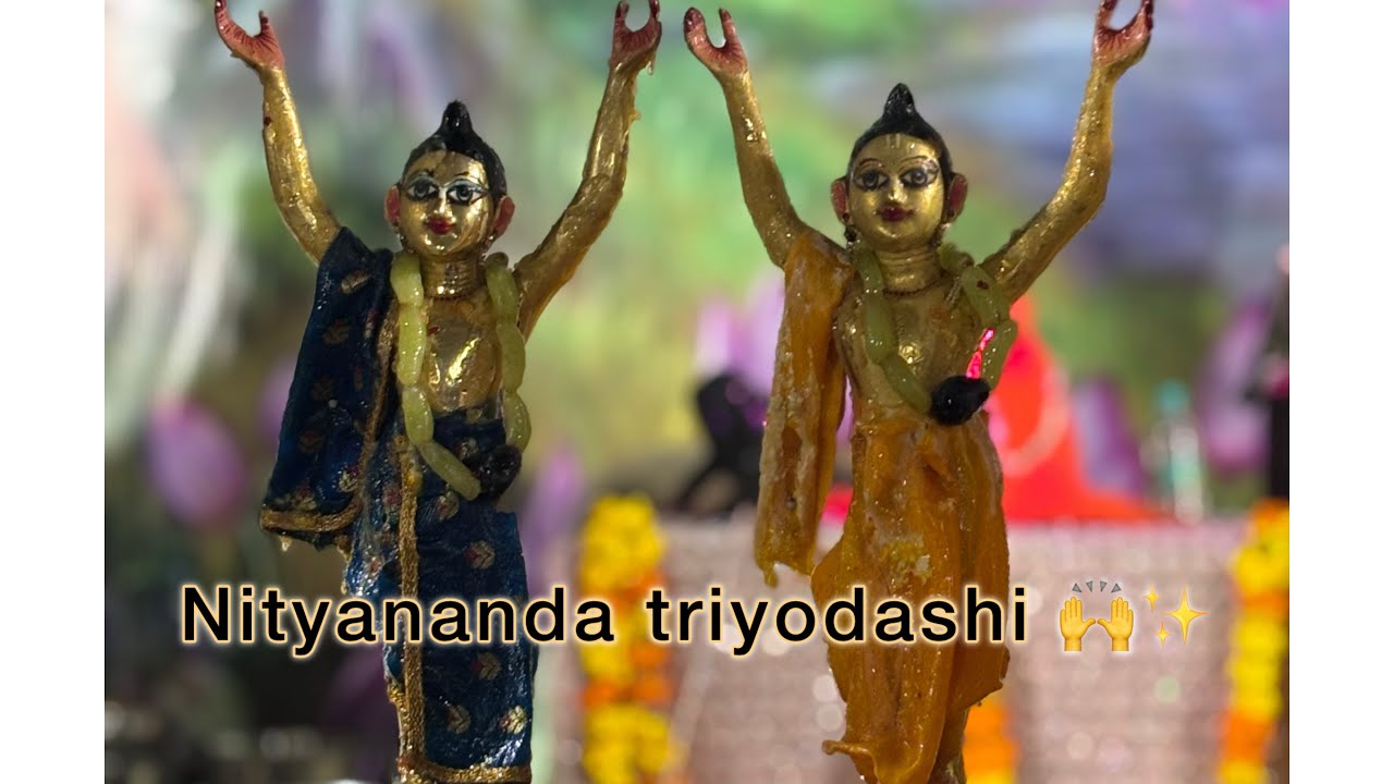  Nityananda triyodashi Abhishek in iskcon Haldwani temple 🙌✨#iskcon #harekrishna 