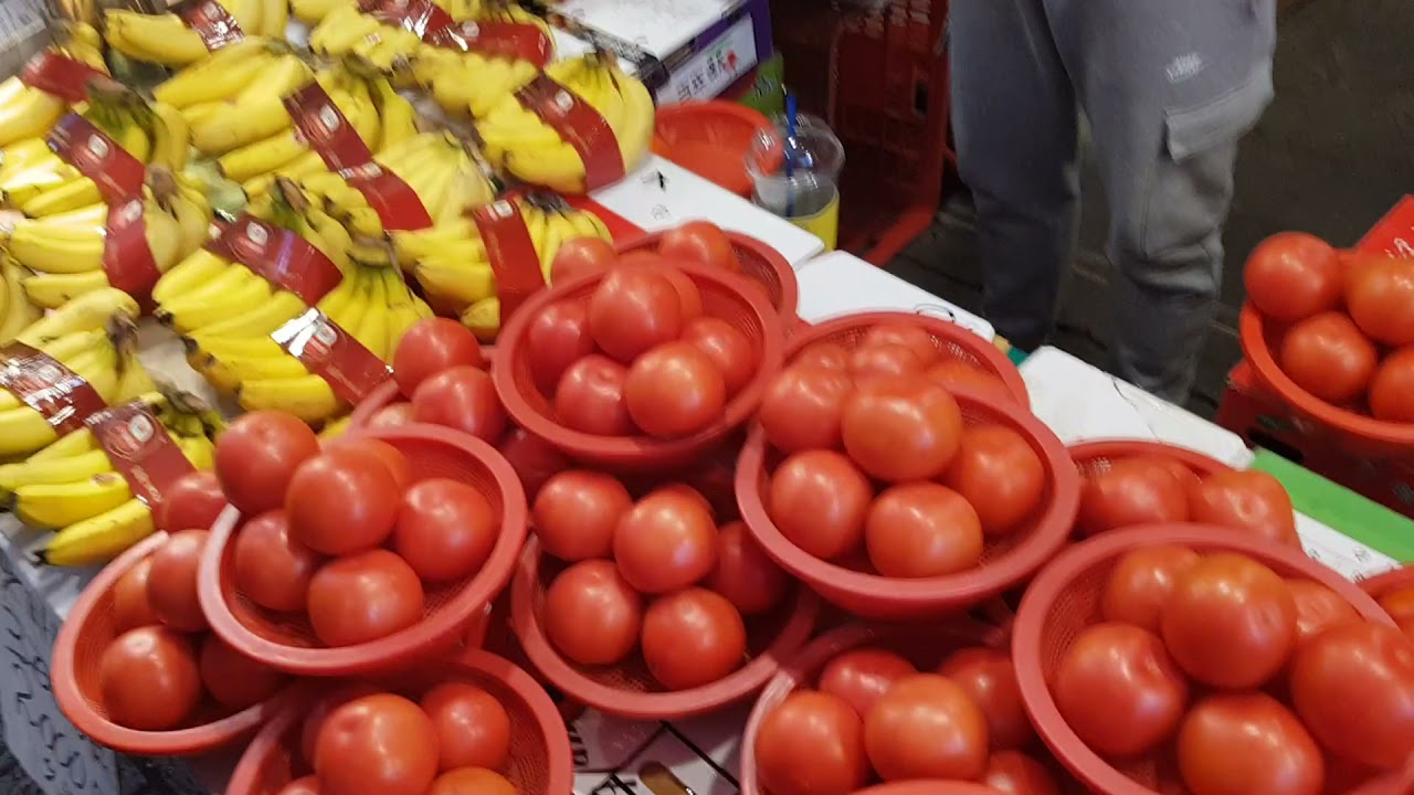 시장 ( le marché  aux fruit )