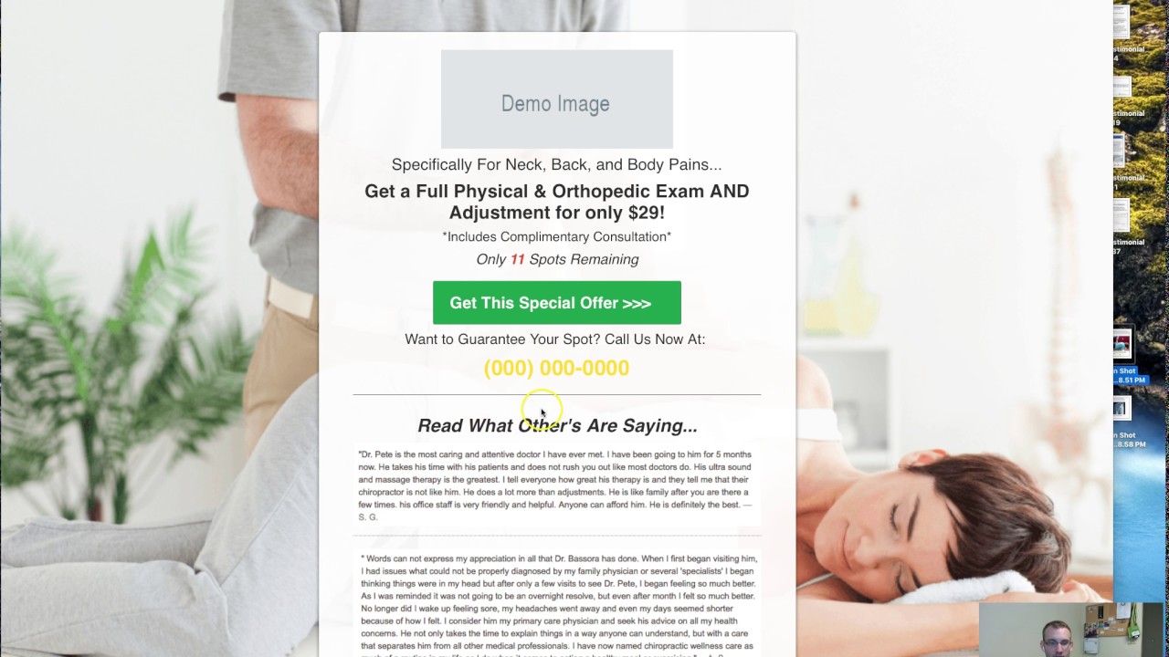 Chiropractor Lead Generation Demo