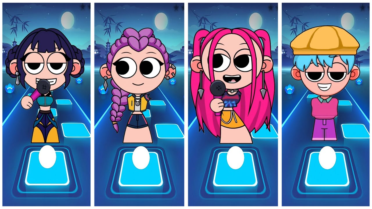 Kpop Demon Hunters 🆚 SAJA Boys 🎮 Tiles Hop EDM RUSH
