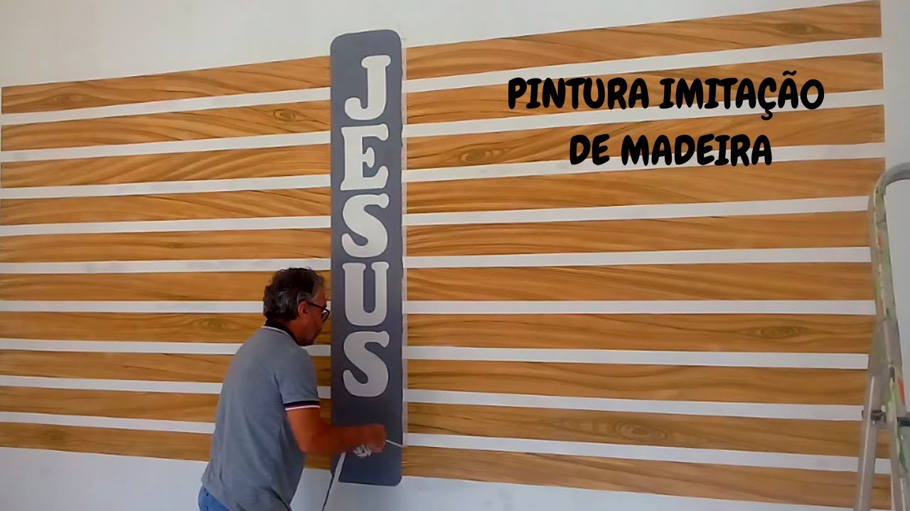 Como pintar efeito madeira ripado em parede.