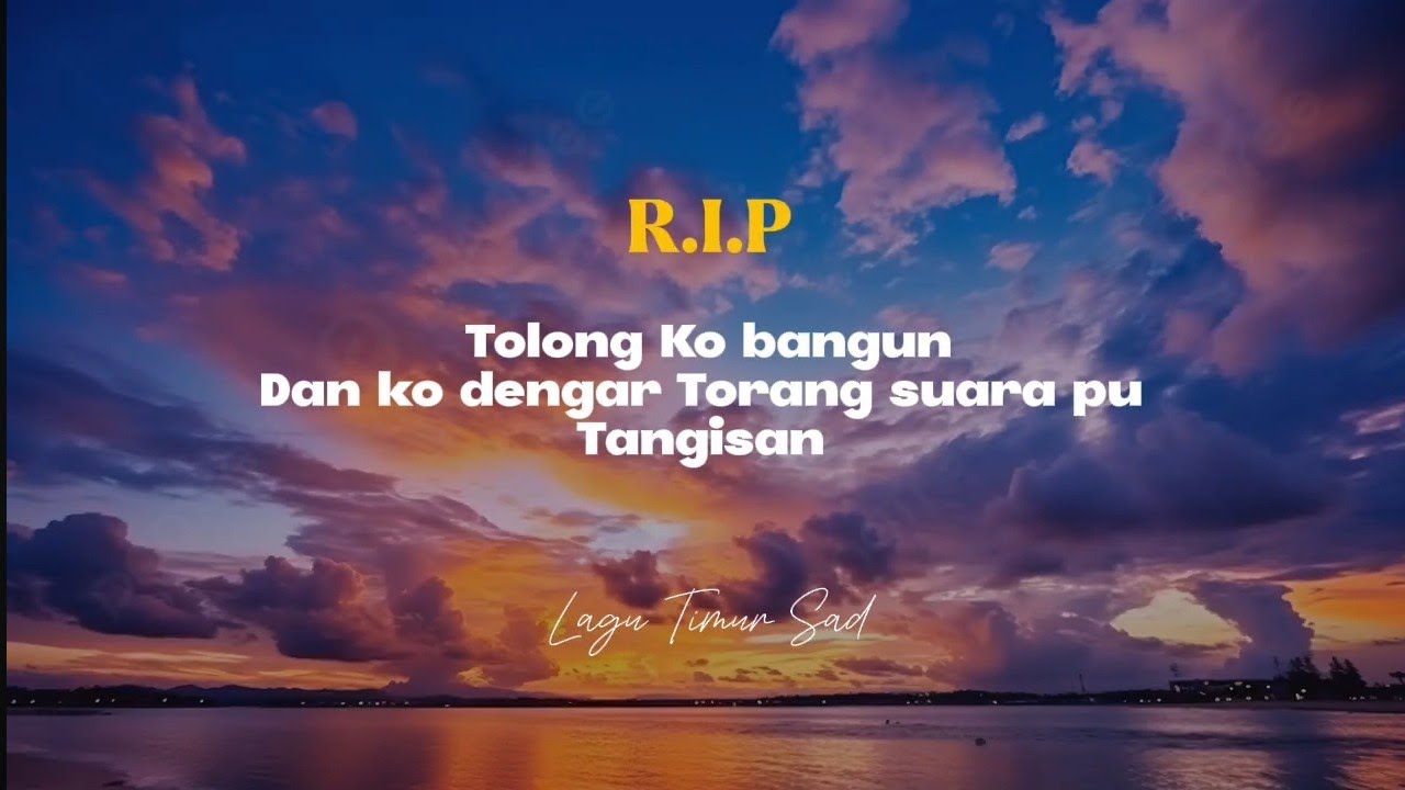 Tolong ko bangun dan ko dengar Torang suara pu tangisan ( R.I.P 🥀🥀 #lagutimurgalau #Doncepo #lagusad
