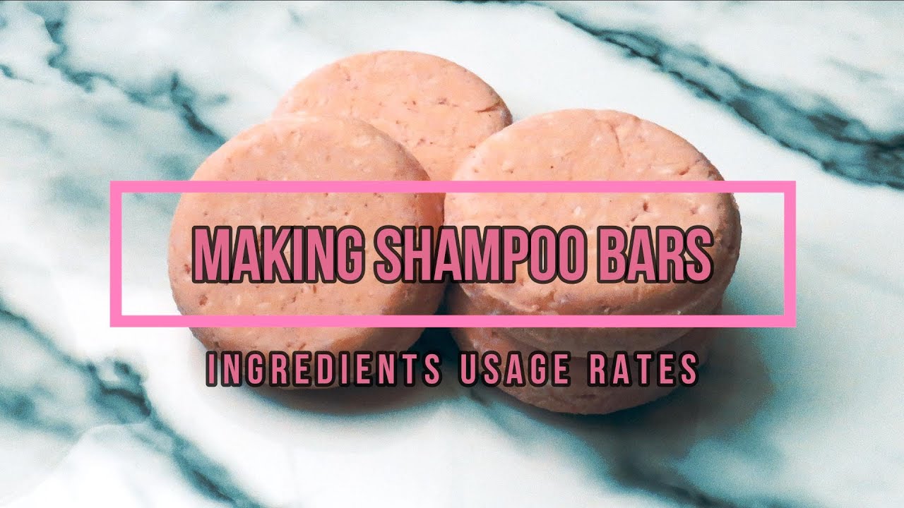 Making Shampoo Bars - Ingredients and their usage rates.