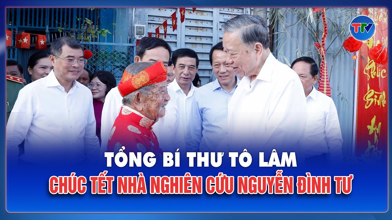 Tổng Bí thư Tô Lâm chúc Tết Nhà nghiên cứu 105 tuổi Nguyễn Đình Tư | TTV