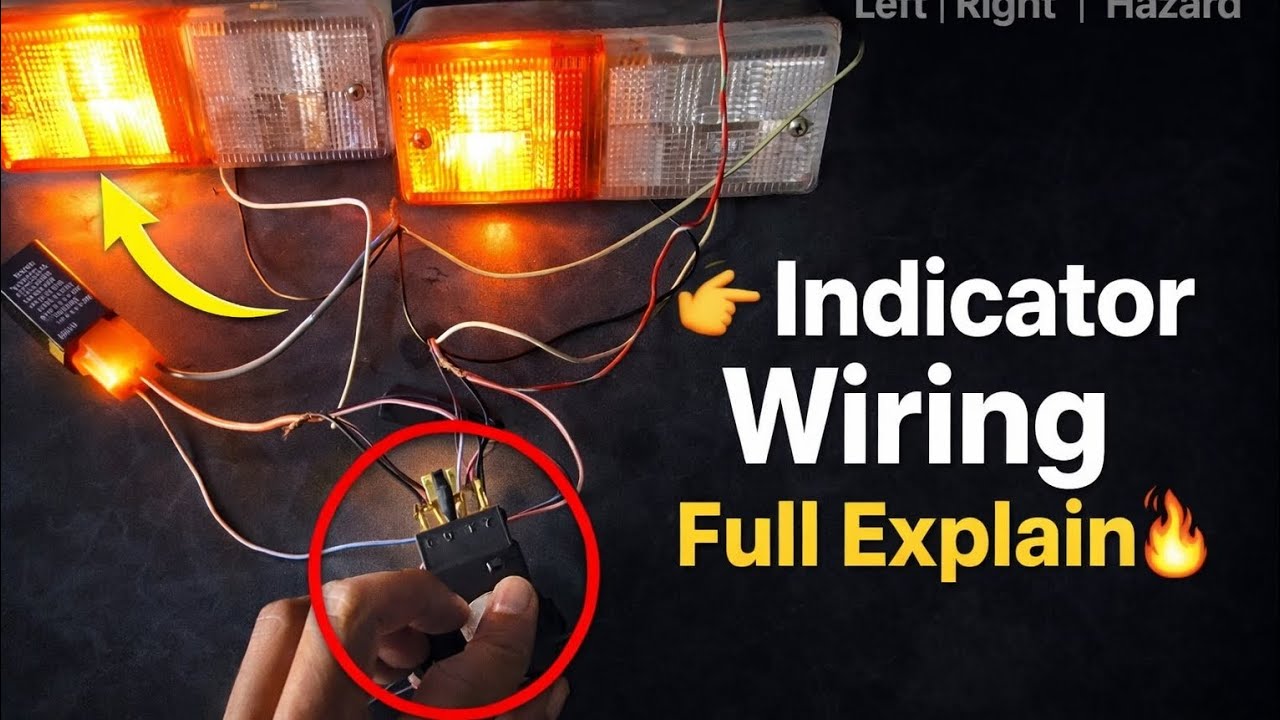 🔧 Car Indicator, Flasher Relay & Hazard Switch Explained #automobile #mechanic #viral #carwiring