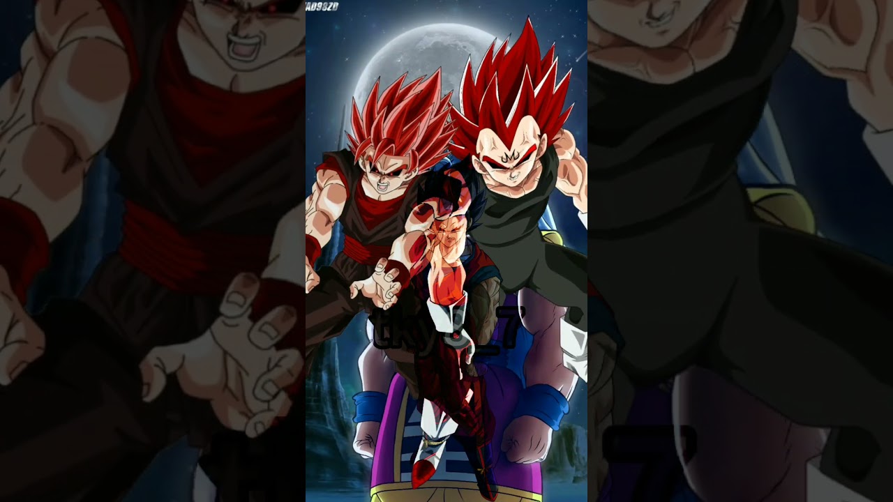Evil Goku ssj blue universe vs Evil vegeta omni god