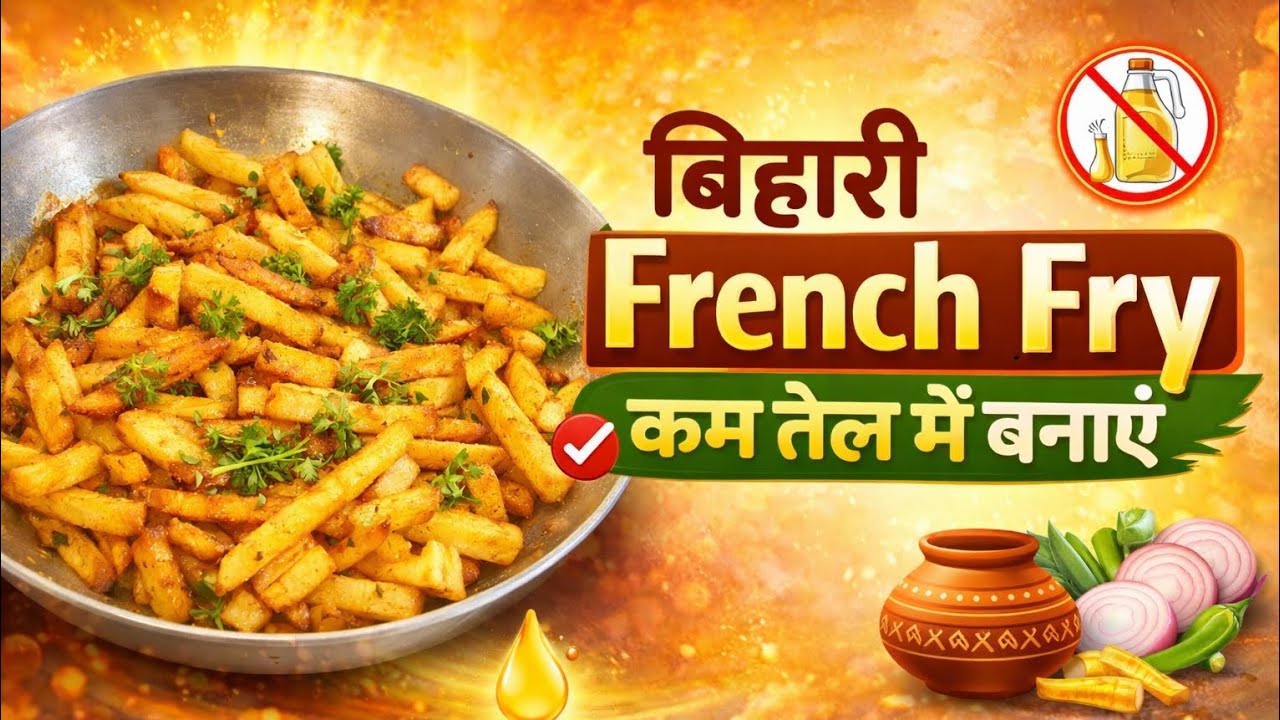 बिहारी स्टाइल French Fry कम तेल में कैसे बनाते है ?😋🍟 | French Fries🍟 | Healthy & Tasty French fries