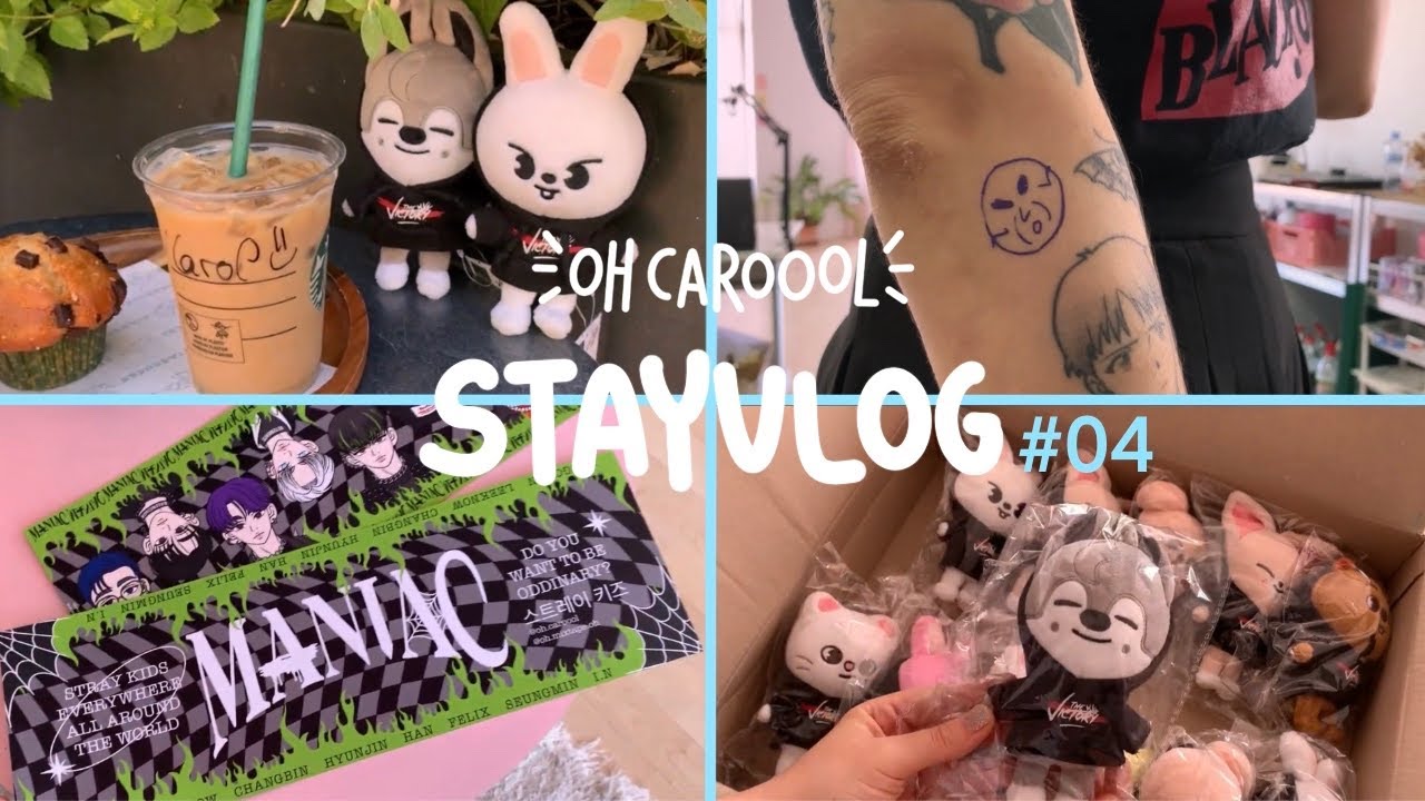 STAYVLOG 04. SKZOO Pop Up store unboxing and STRAY KIDS tattoos