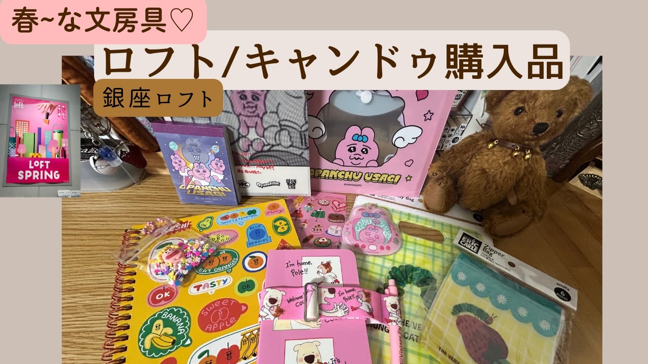 【春文具】ロフト&キャンドゥ購入品🎵春らしい手帳周り文具をお迎えしてきました🥰