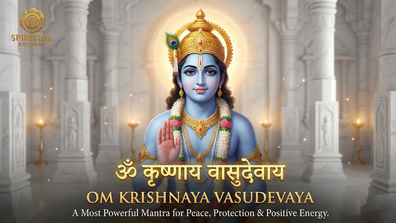 Om Krishnaya Vasudevaya 🔱 | Powerful Protection Mantra | Power & Peace #harekrishna #mantra
