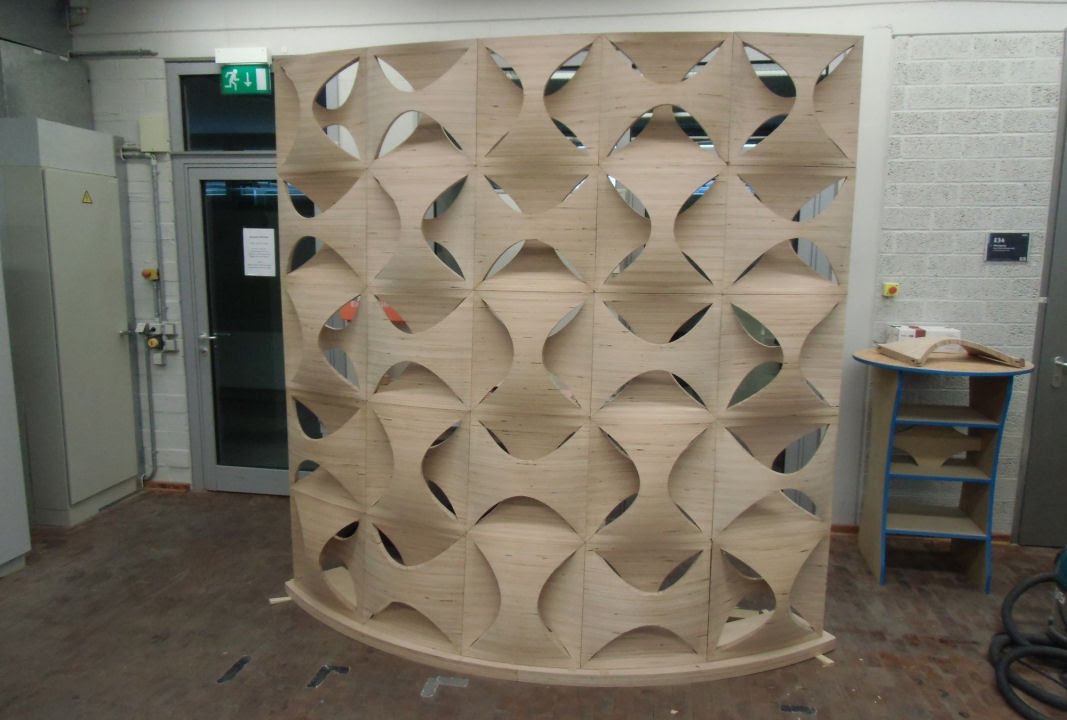 WovenWoodWall - Eine Trennwand aus BauBuche - CNC-Fräsen