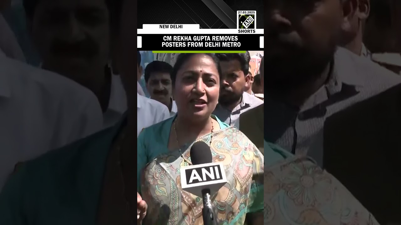 CM Rekha Gupta removes posters from Delhi Metro, appeals for cleanliness