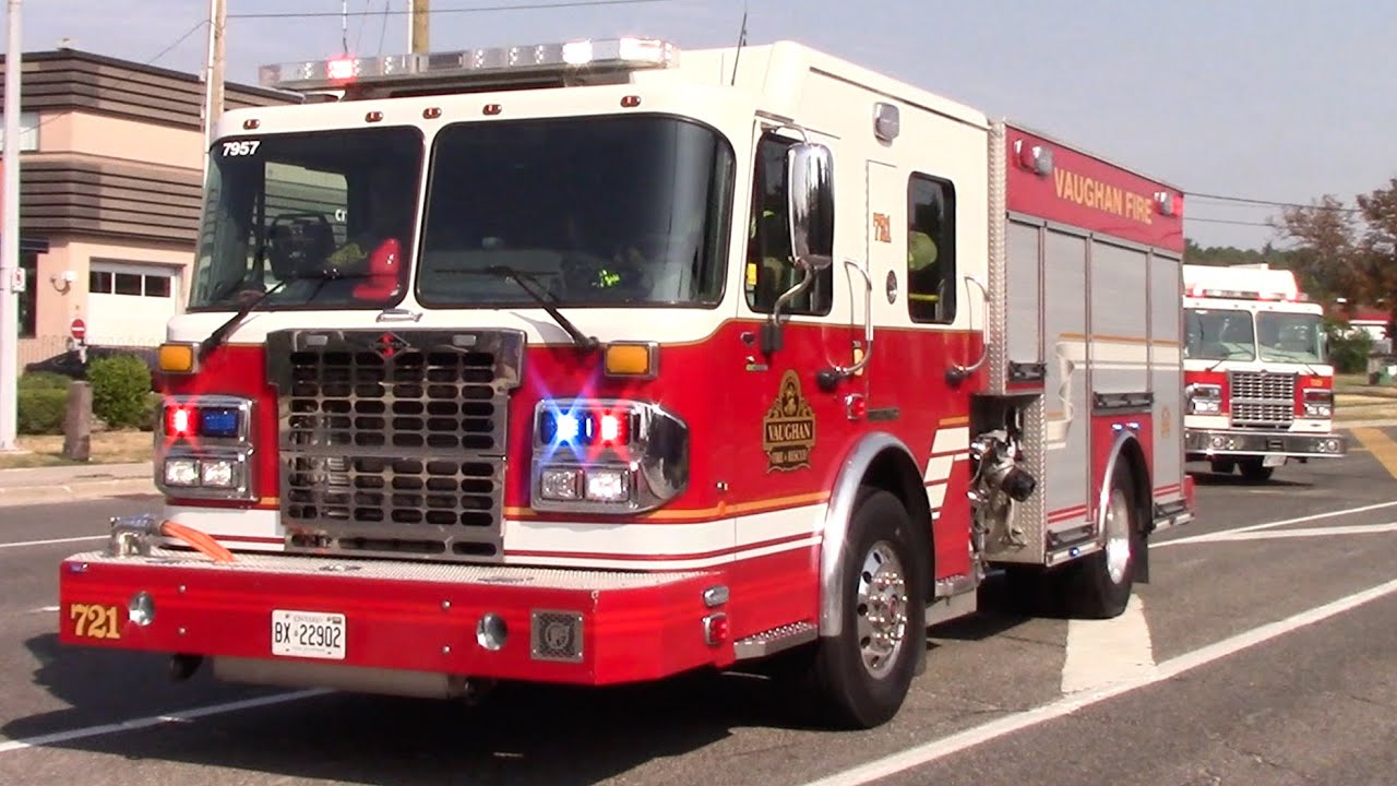 Vaughan Fire & Rescue Engine 721 & Rescue 729 Responding