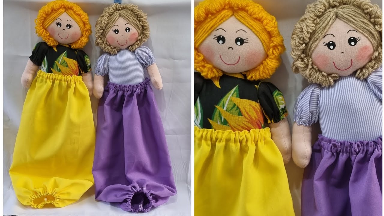 Boneca Puxa Saco simples e fácil de fazer com moldes