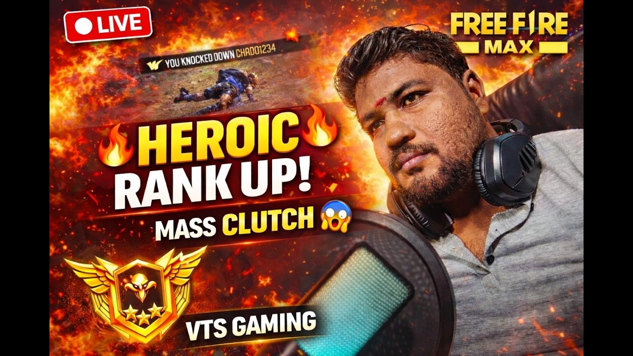🔥 FREE FIRE MAX LIVE 🔴 | Tamil Rank Push | VTS Gaming Mass Clutch!