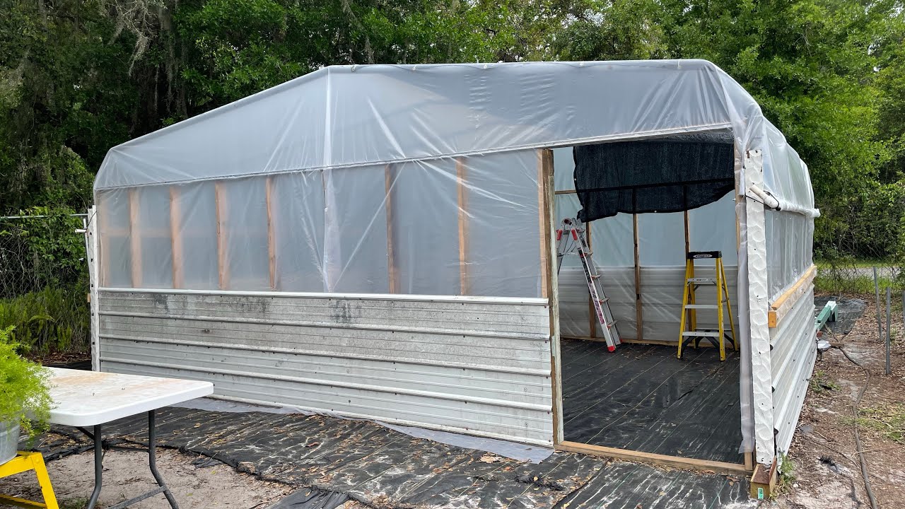 We Built a Greenhouse!  Out of a Carport!!