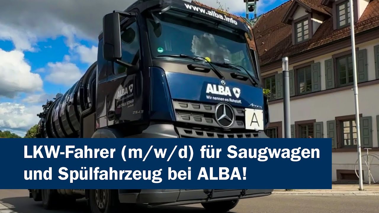 LKW-Fahrer (m/w/d) für Saugwagen und Spülfahrzeuge bei ALBA!