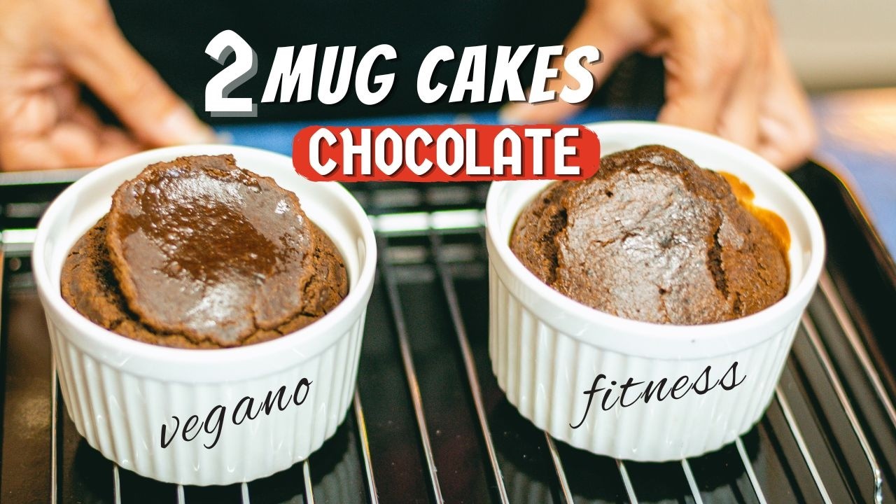 2 MUG CAKES Saludables de CHOCOLATE Fit y Vegano