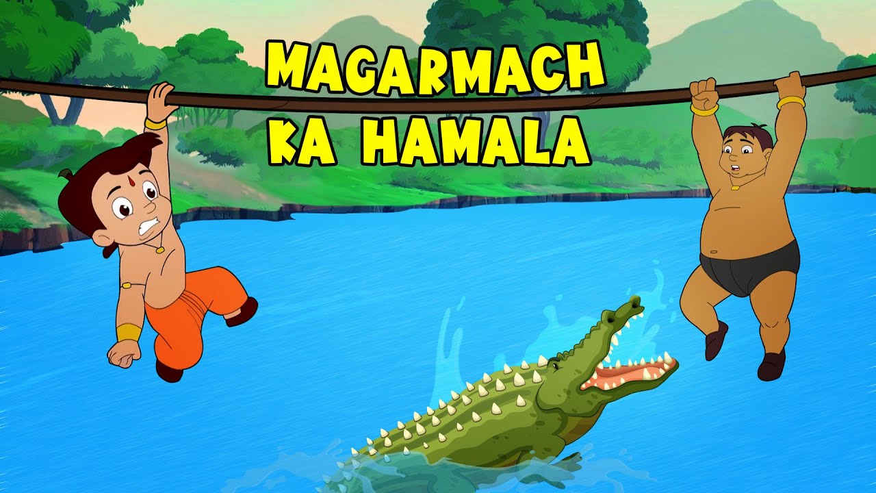 Chhota Bheem -  Magarmach Ka Hamala | Cartoons for Kids in YouTube | Hindi Kahaniya