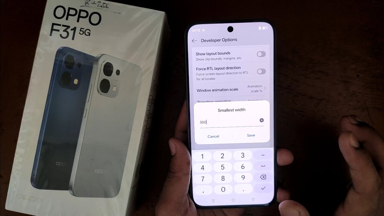 OPPO F31,F31 Pro 5G DPI Option On (Sensitivity Increase) Freefire BGMI