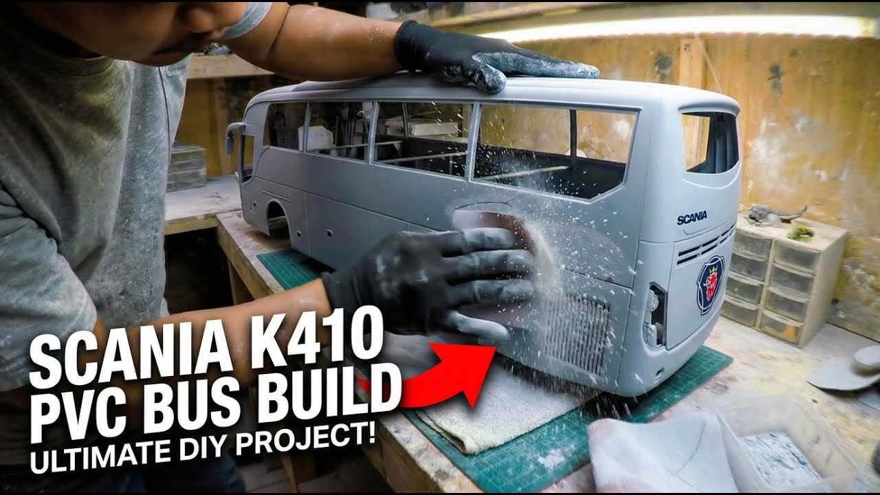 Homemade Scania K410 RC Bus – Full PVC Body Build & Realistic Action | Ultimate AI RC Bus Project