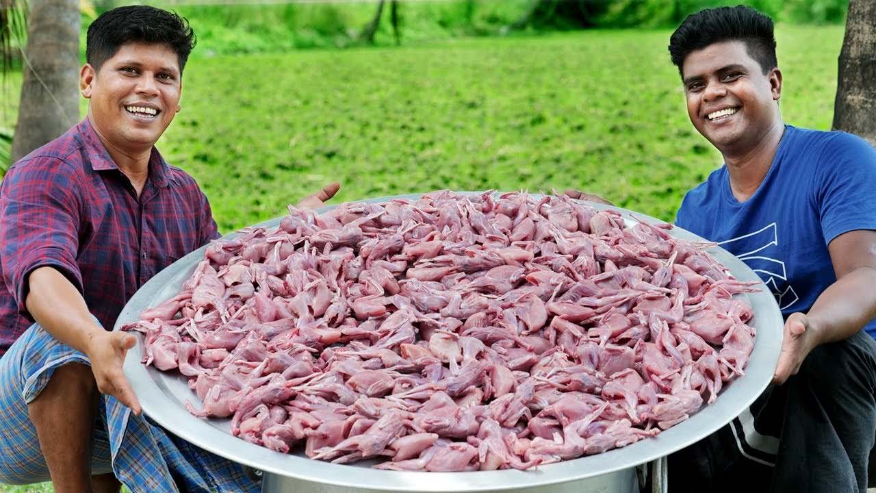 200 QUAILS | Quail Gravy & Quail Fry Cooking In Village | Kadai Kulambu | Village Food