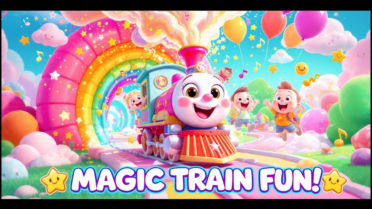 🚆 The Magic Train | Fun Kids Train Song | 3D Cartoon Nursery Rhyme