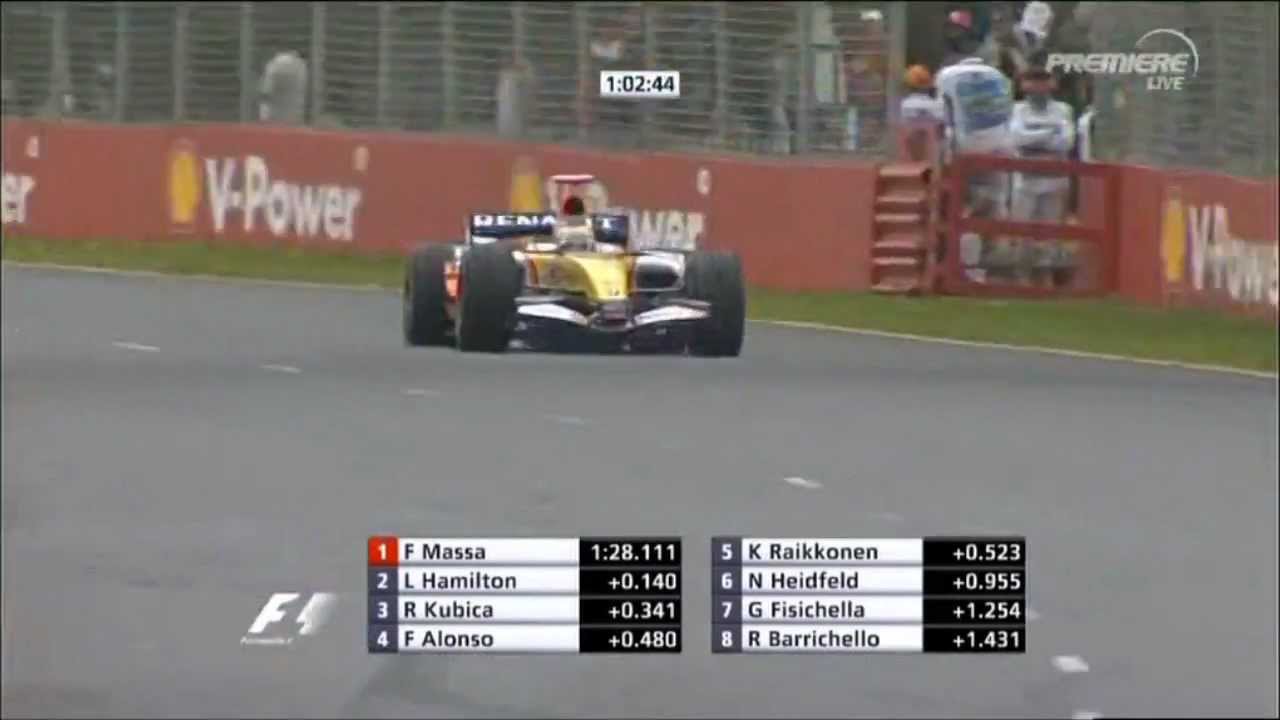 F1 2007 Australian GP Giancarlo Fisichellal flying lap (FP2) [PURE SOUND]