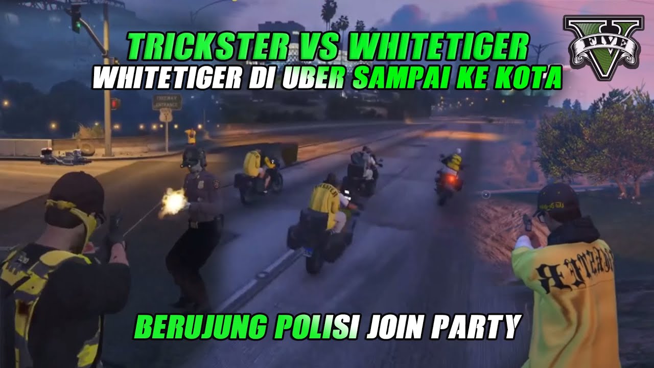 TRICKSTER VS WHITETIGER VS POLISI-WT DI UBER SAMPE KOTA & POLISI JOIN PARTYY #trickster #whitetiger