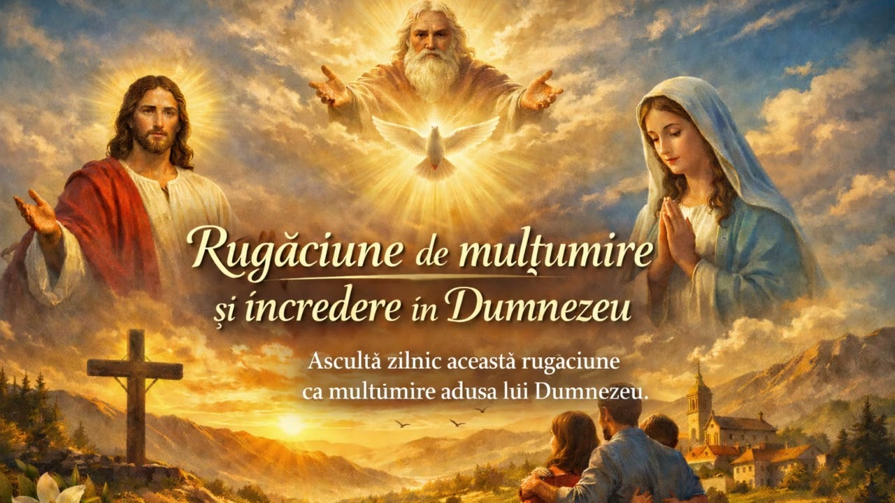 Rugăciune de mulțumire și încredere în Dumnezeu 🙏 Ascultă zilnic pentru pace și binecuvântare