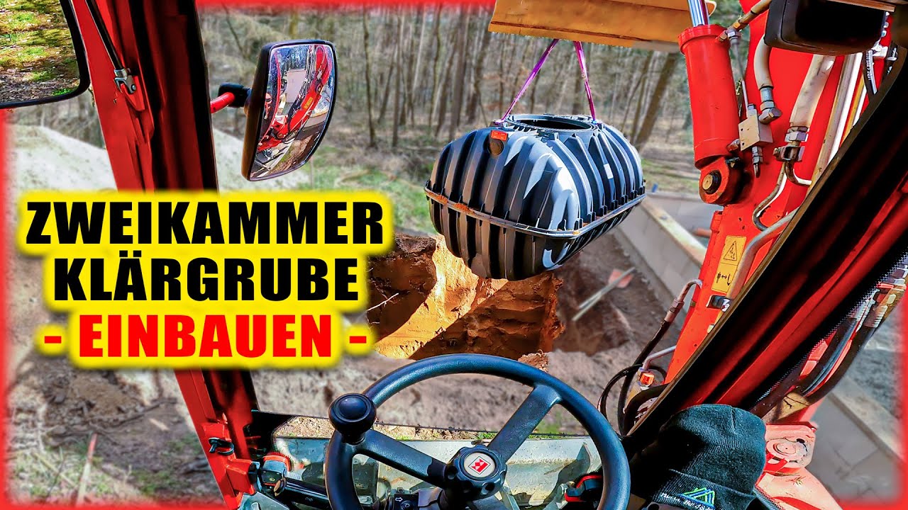 ZWEIKAMMER-KLÄRGRUBE selber einbauen! | ERDARBEITEN mit 8t BAGGER | Home Build Solution @Tom Siesing