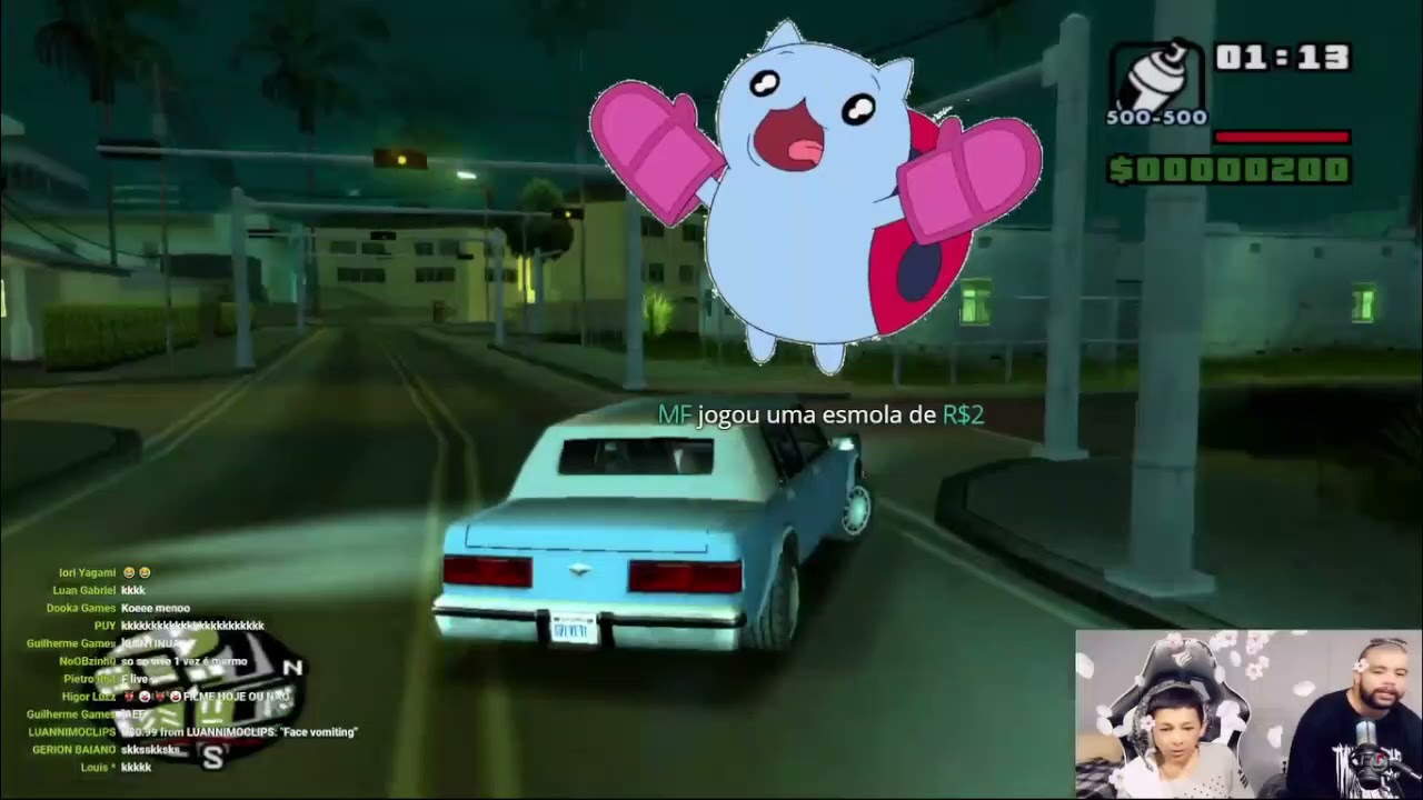 Luan Gameplay Live Jogando Gta sa (2 Players) (com Ronaldinho) + Tekken 7 + Crash Corrida