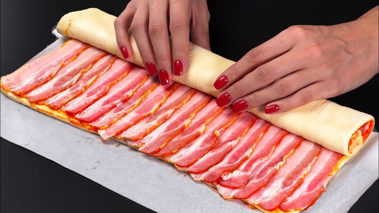 ❗wir bestellen keine Pizza mehr! Die leckersten Blätterteigröllchen mit Speck! Lecker und einfach!