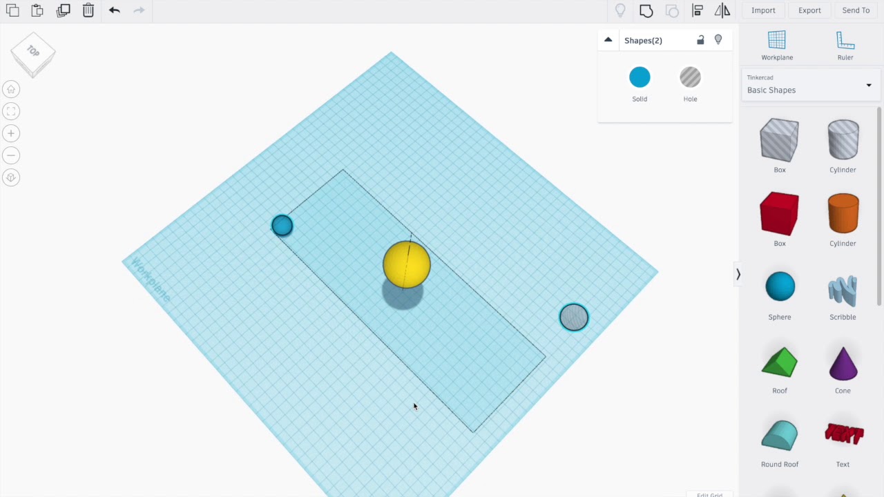 Tinkercad Tutorial:  Rotating an object around another object or around a point in space