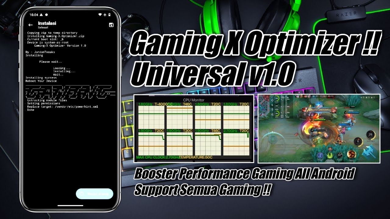 Update Modul Gaming Gaming X Optimizer v1.0 For Upgrade Performa Android Universal