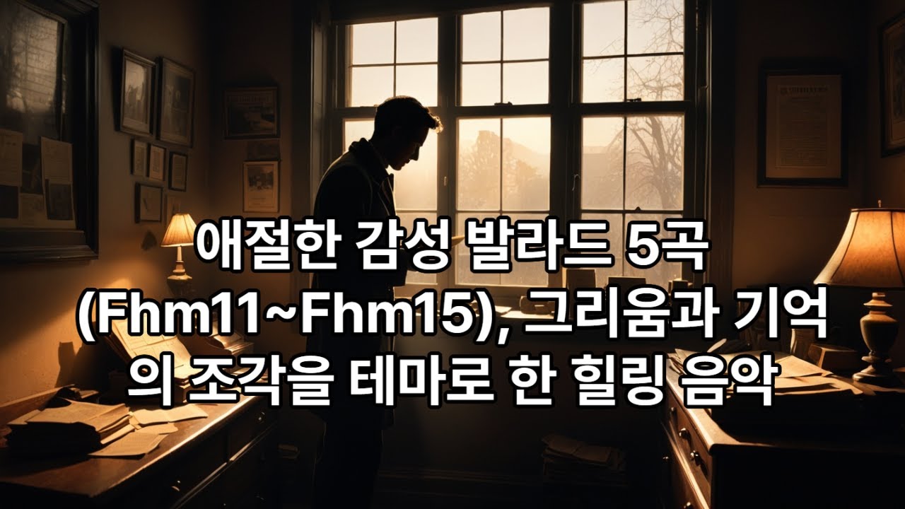 애절한 감성 발라드 5곡Fhm11~Fhm15 그리움과 기억의 조각을 테마로 한 힐링 음악. #음악#AI음악#Playlist#힐링음악#발라드#애절한