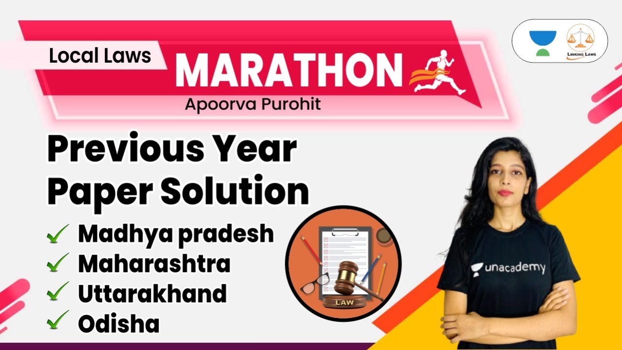 MP PCSJ Previous year paper solution (Local laws) | MPCJ | By Apoorva Purohit