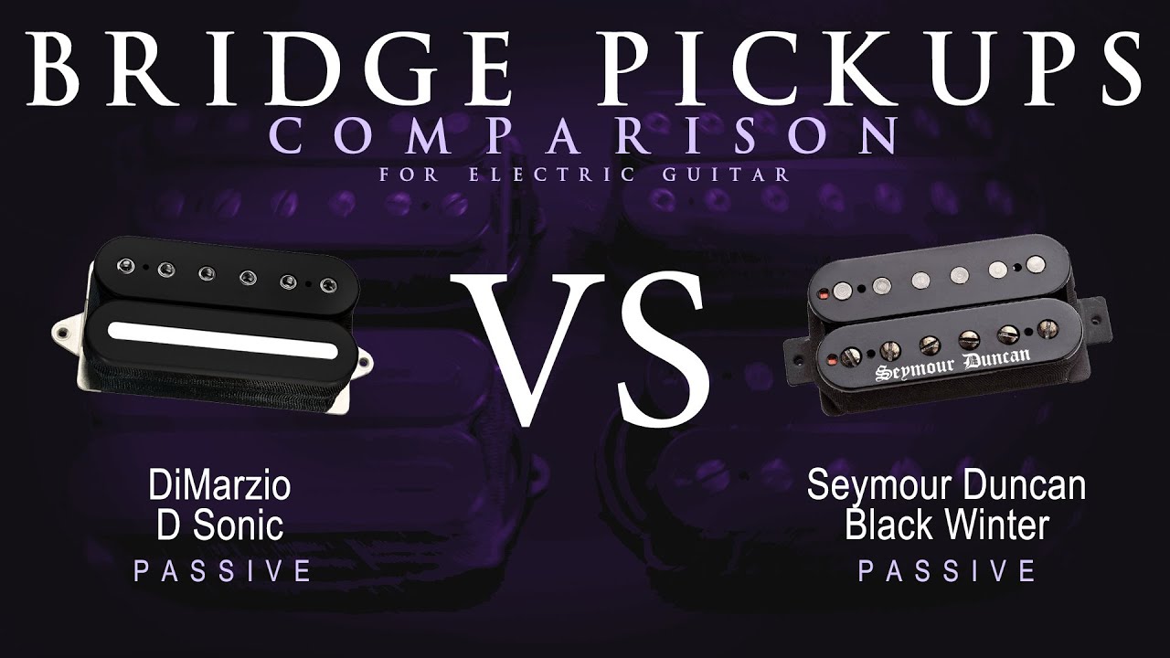 DiMarzio D SONIC vs Seymour Duncan BLACK WINTER - Bridge Guitar Pickup Comparison Tone Demo
