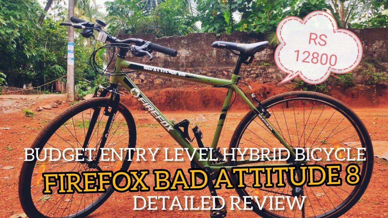 FIREFOX BAD ATTITUDE 8 DETAILED MALAYALAM REVIEW | BUDGET ENTRY LEVEL HYBRID BICYCLE | cycle review