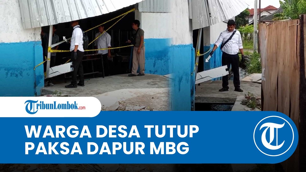 Warga Desa di Lombok Timur Tutup Paksa Dapur MBG, Gerbang-Kanopi Rusak