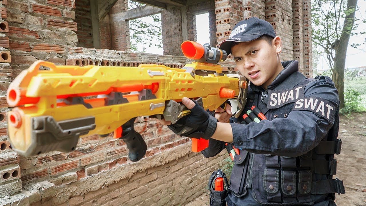 LTT Game Nerf War : Warriors SEAL X Nerf Guns Fight Braum Crazy Group Of Weapons Thieves