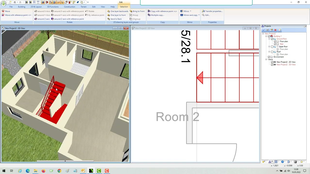 Visual Building: Inserting stairs