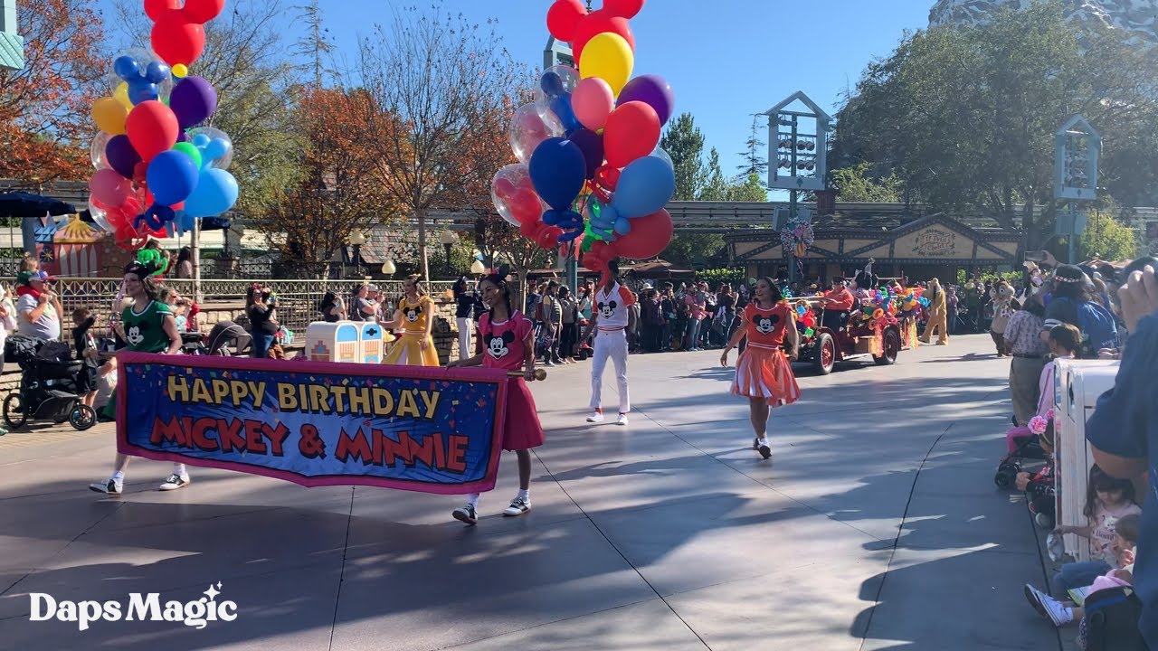 Mickey Mouse and Minnie Mouse Birthday Cavalcade from it's a small world at Disneyland