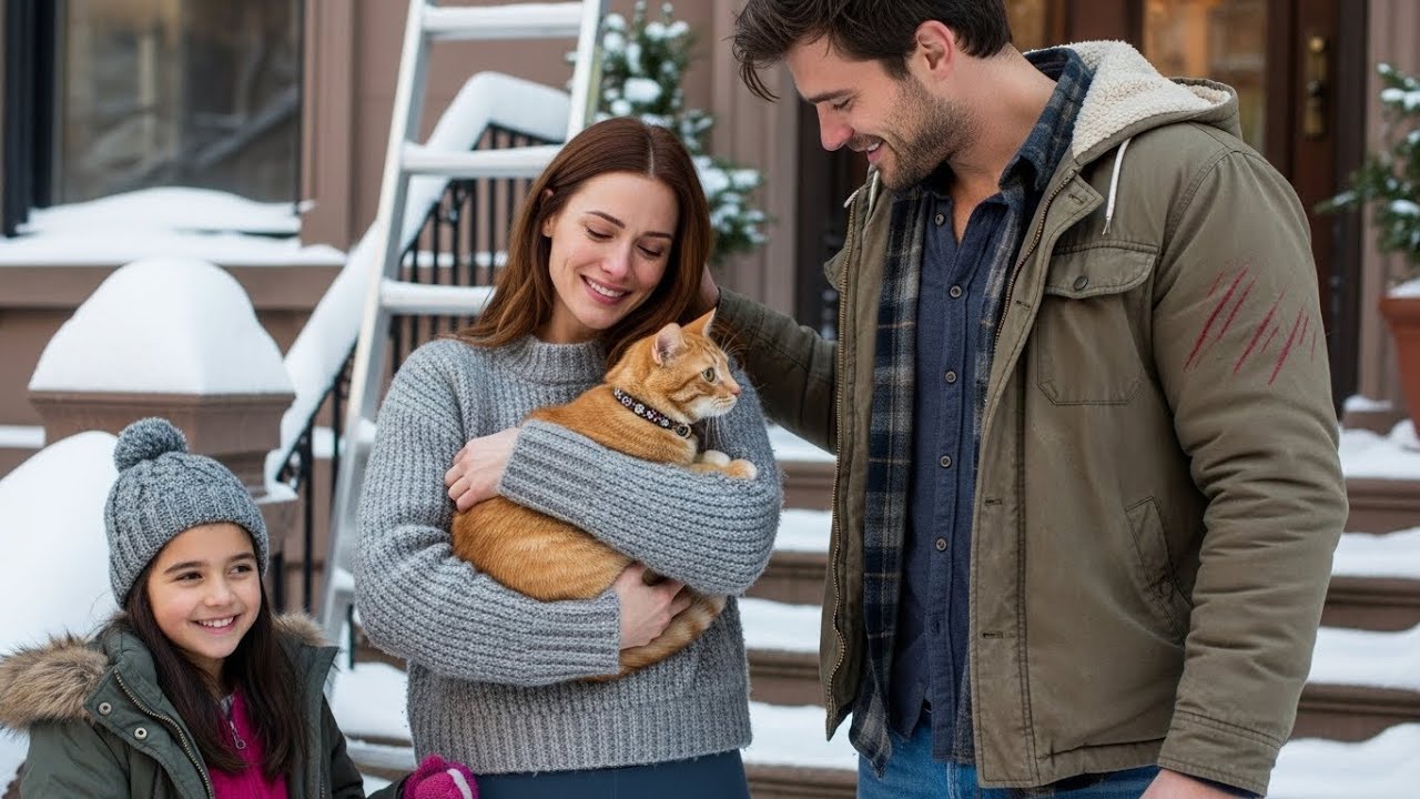 Poor Dad Rescued Her Cat From Snowy Roof, Not Knowing She Was A Millionaire Who Would Want Him