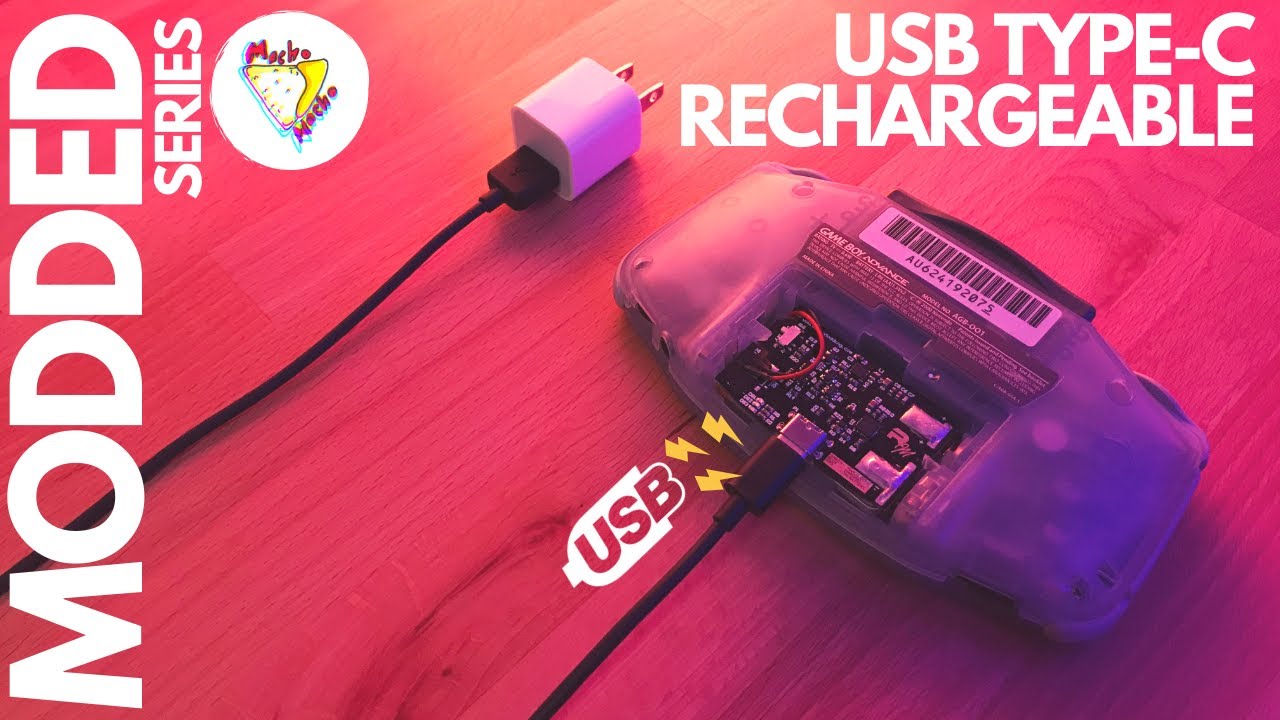 Аккумуляторная батарея USB Type C для Game Boy Advance Mod от Retro Modding | Retro Renew