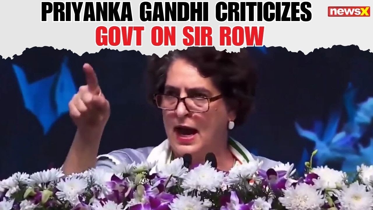 Monsoon Session: Priyanka Gandhi Slams Government Over Bihar SIR Row, Protest Outside Parliament