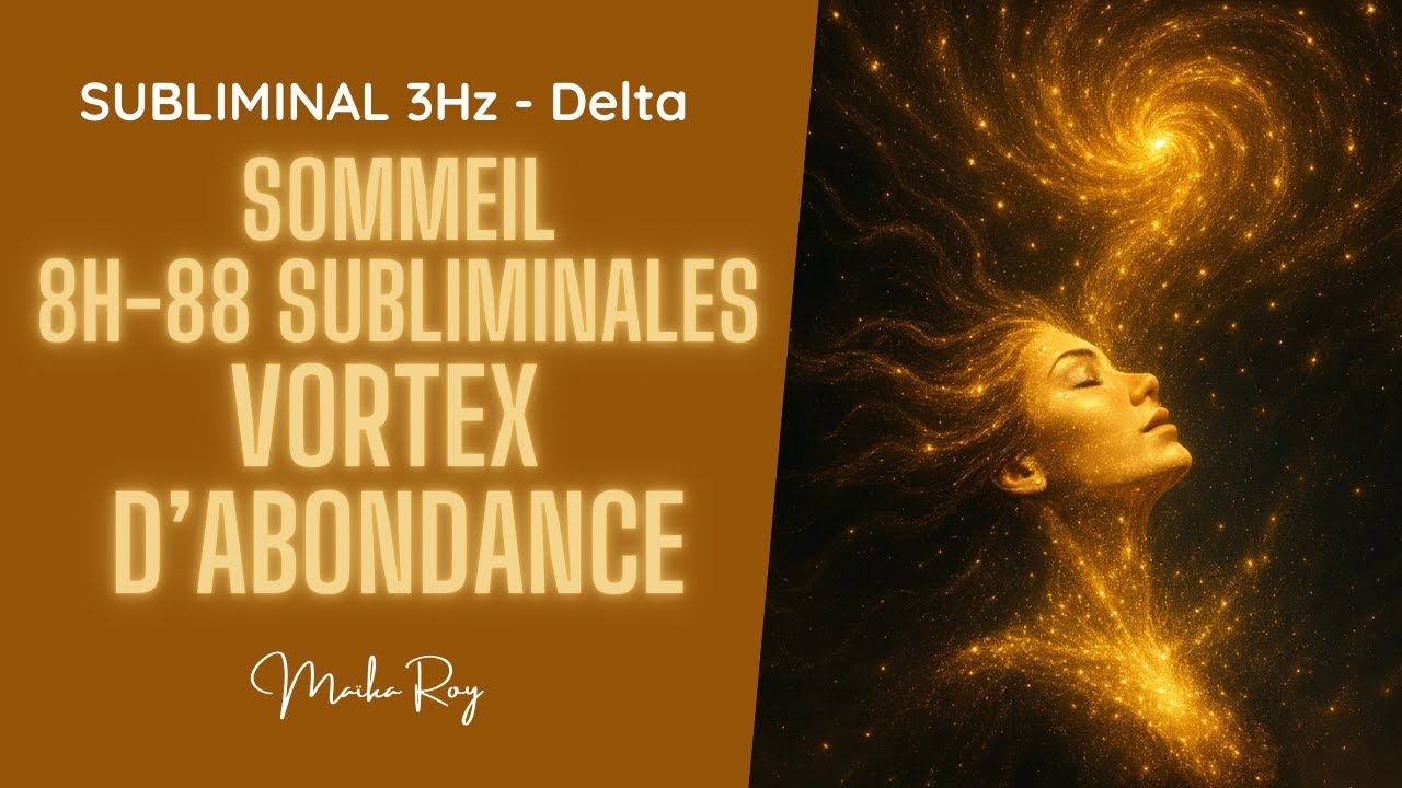 ✨Vortex d'Abondance Nuit | 88 Subliminales | 8h | 3Hz Delta | 21 jours