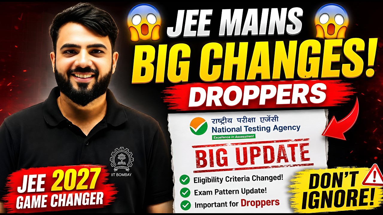 JEE 2027 & 2028 | URGENT NTA IMPORTANT UPDATE FOR DROPPERS AND CLASS 12 #jee #jee2027 #nta