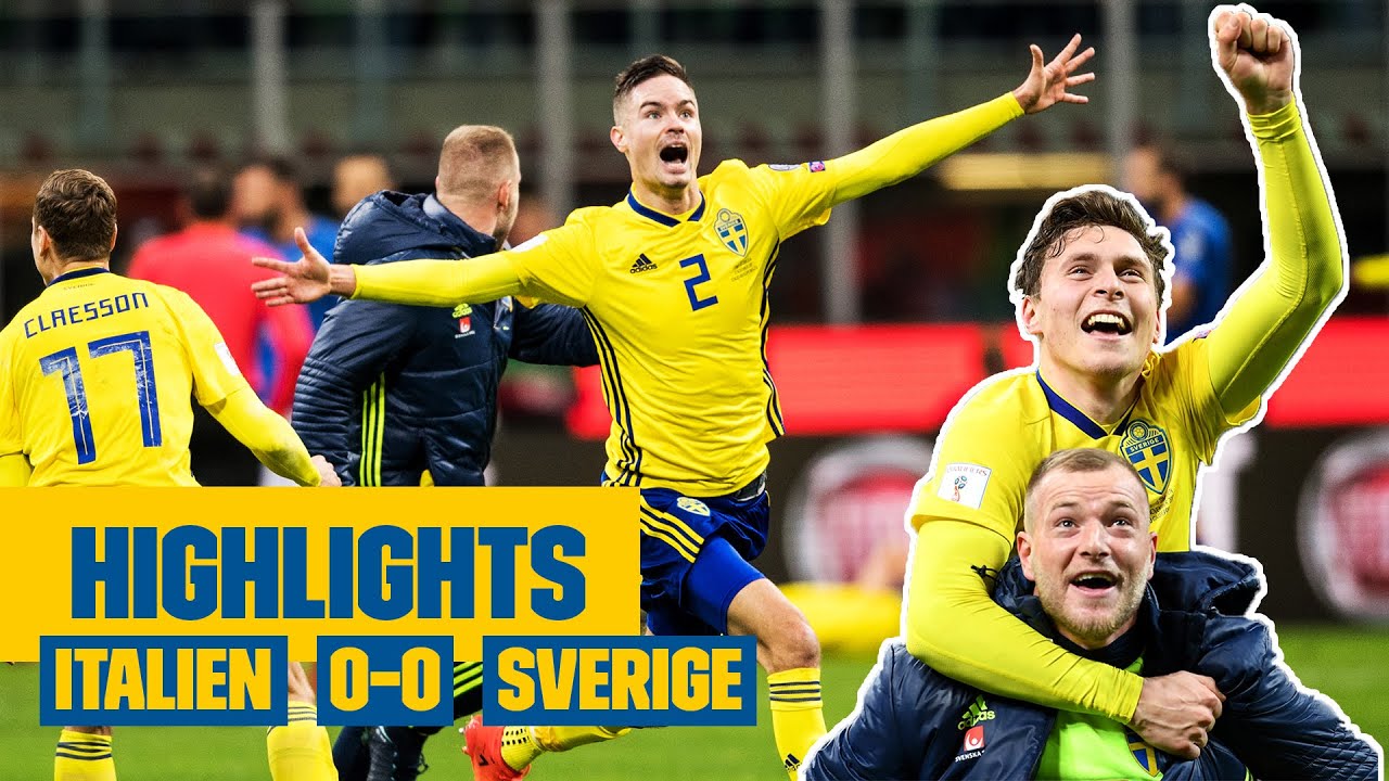 BRAGDEN PÅ SAN SIRO! | Highlights VM playoff | Sverige - Italien 0-0